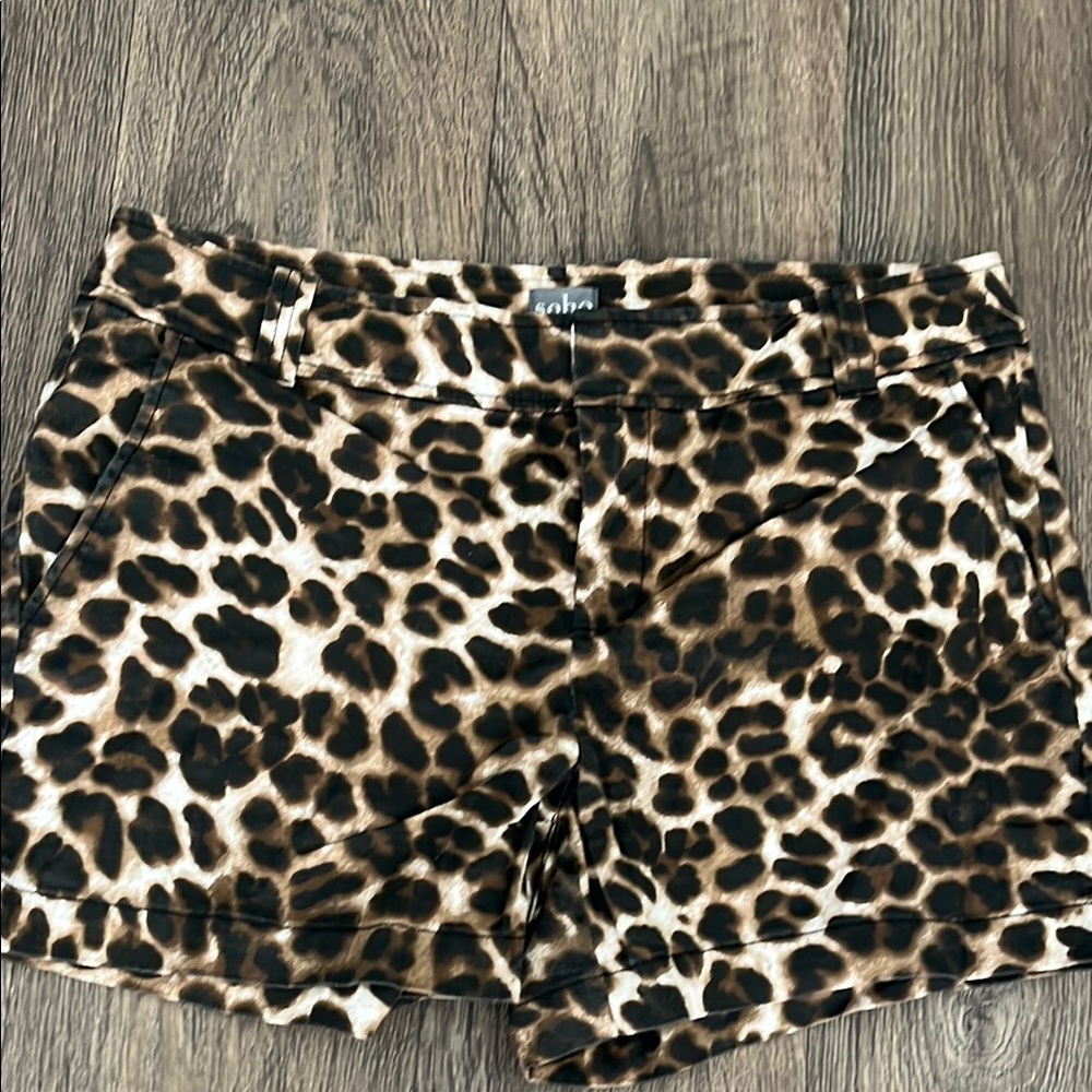 Soho New York & Company, Brown and Black leopard print Shorts.